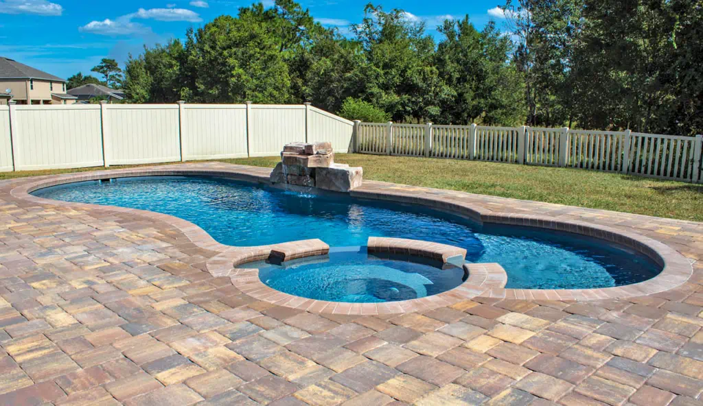  The Allure backyard swimming pool design by Leisure Pools