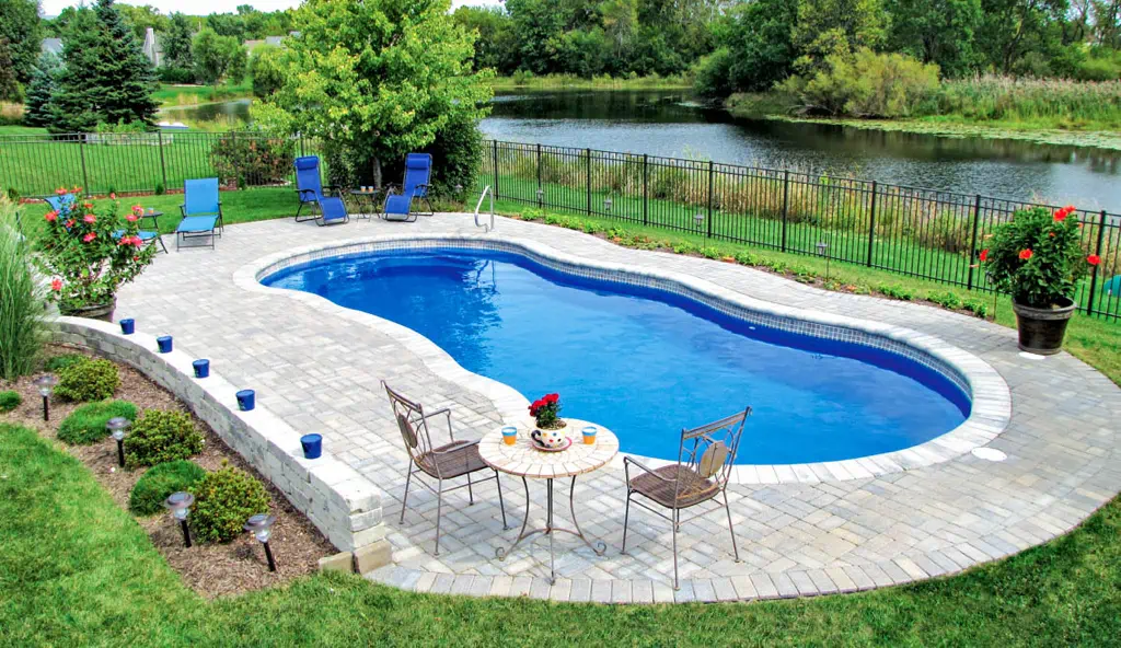 The Riviera fiberglass swimming pool design by Leisure Pools